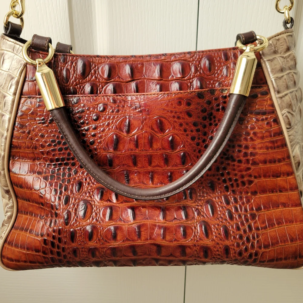Brahmin RUBY PECAN AZUMA Satchel Shoulder Bag Crossbody - Picture 4 of 8